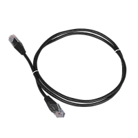 Патч-корд TWT UTP кат.5e, с заливными колпачками, 3.0 м, черный | код TWT-45-45-3.0-BK | TWT