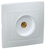 Розетка TV КВАРТА, одиночная, белый | код. EAK10-K01-DM | IEK