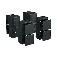 Углы цоколя с пластиковыми заглушками для корпусов CQE & CQE N, В=200 мм, RAL9005, комплект - 4 шт. | код R5NBP02B | DKC