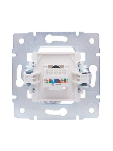 Розетка компьютерная 1-м СП Vesna механизм жемчуж./бел. перламутр LEZARD 742-3088-140 фото 6