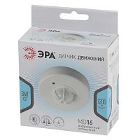 Датчик движения MD 016 бел. макс. нагрузка 1200Вт угол обзора 360град. дальность 6м (50750) бел. Эра Б0043793