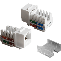 Модуль Keystone RJ45, Cat.6, UTP, 90 градусов, белый | код TWT-OK45UTP/6-WH | TWT