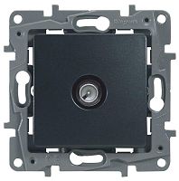 Розетка TV ETIKA, оконечная, антрацит | код. 672665 | Legrand