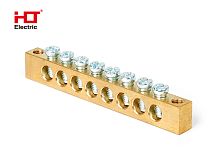 Шина PEN земля-ноль8x12мм 8/2 (8 групп/крепеж по краям) HLT | код 081-09-36 | HLT