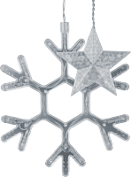 Гирлянда светодиодная "Бахрома" "Звезды и снежинки" 95 121 NGF-D032-02 2.5х1м CW IP20 Navigator 95121