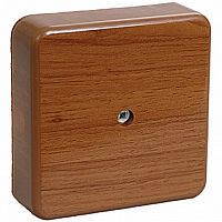 коробка КМ41219-05 распаячная для о/п 100х100х29 мм² дуб (6 клеммы 6мм² ) | код. UKO10-100-100-029-K24 | IEK