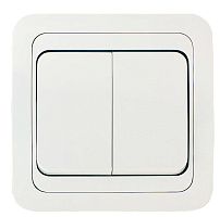 Выключатель 2-кл. СП Mimoza 10А IP20 бел./бел. Makel 12003