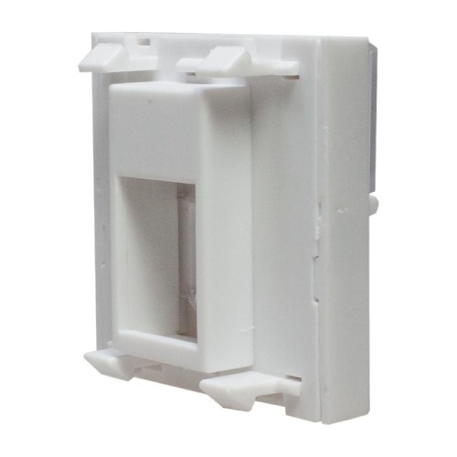 Панель лицевая 1 порт 45х45 Keystone шторка, откидное маркировочное окно | код 10-0301 | SUPRLAN фото 4