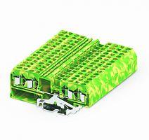 204947 Клемма ТА 2-2 заземл.,плоско-пруж. зажим, сеч. 4мм2, желто-зел, шт | код 204947 | SUPU