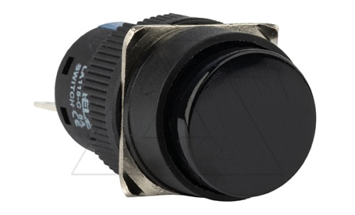 Кнопка плоская LA115-C, возврат, черная, круглая, без подсветки, 1NO+1NC, 16mm, IP40 | код LA115-C-11A/K | GQELE Кнопка плоская LA115-C, возврат, черная, круглая, без подсветки, 1NO+1NC, 16mm, IP40 | код LA115-C-11A/K | GQELE