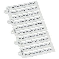 Листы с этикетками для клеммных блоков Viking 3 - горизонтальный формат - шаг 6 мм - цифры от 401 до 500 | код 039524 | Legrand