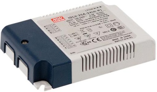 Источник питания AC-DC, 25.2Вт, вход 90…295В AC, 47…63Гц/127…417В DC, ККМ, выход 36В/0.7А, изоляция 3750В AC, в кожухе 110х75х22мм, -20…+90С (корпус), димминг 0...10 В/ШИМ | код IDLV-25-36 | MeanWell Источник питания AC-DC, 25.2Вт, вход 90…295В AC, 47…63Гц/127…417В DC, ККМ, выход 36В/0.7А, изоляция 3750В AC, в кожухе 110х75х22мм, -20…+90С (корпус), димминг 0...10 В/ШИМ | код IDLV-25-36 | MeanWell