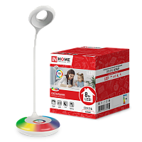 Светильник светодиодный настольный ССО 21Б 8Вт 6500К 640лм RGB-подсветка сенсор-диммер с адаптером бел.