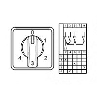 800 267, CS063109M, Многоступенчатые переключатели - 1 полюс, 0-4 63 A 60градус. | код 0.0.0.8.00267 | KLEMSAN