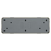 Розетка Intro Quadro 2-207-02 без заземления четырехместная 4х2P, 16А-250В, IP20, ОУ, слоновая кость | код Б0053831 | ЭРА