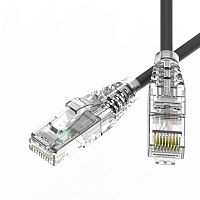 Патч-корд неэкранированный SLIM CAT6 U/UTP 4х2, 28 AWG, LSZH, чёрный, 0,5м | код RN6UU4505BK-28 | DKC