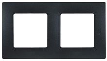 Рамка 2 поста ETIKA, антрацит | код. 672582 | Legrand