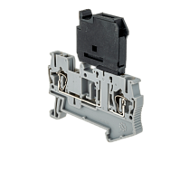 Клемма пружинная с держателем предохранителя, 2.5 мм2, серая MTS-2.5F | код 88306 | MEYERTEC