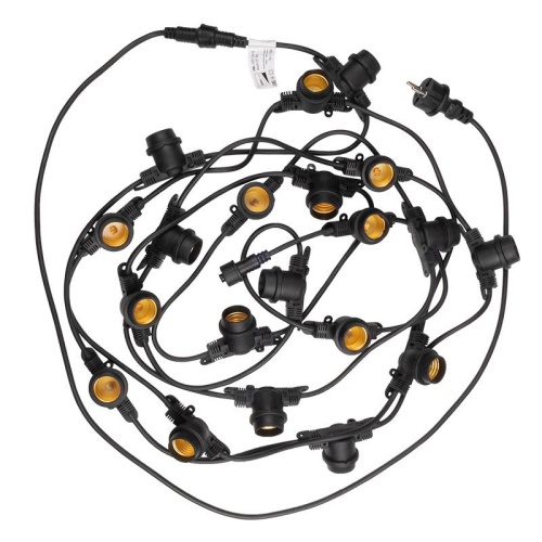 Гирлянда E27 без ламп PBL-S40/ L24+1.5 Black E27 (универс.крепл) IP65 Jazzway | код 5058255 | JazzWay фото 3