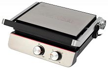 Электрогриль Hyundai HYG-5047 2200Вт серебристый/черный | код 1722846 | HYUNDAI