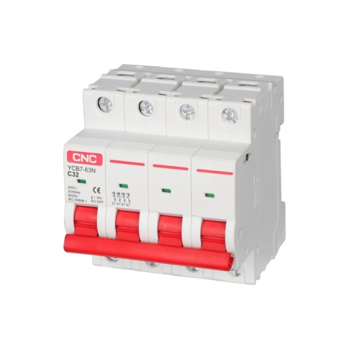 Модульный автоматический выключатель YCB7-63N 20А 4P 6кА B | код A700135 | CNC
