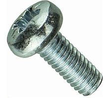 Винт DIN7985 М3х8 полукруглая голова класс прочности 4.8 покрытие цинк | код DIN7985-М3х8 | Крепдил
