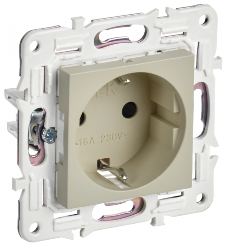 SKANDY Роз. с з/к/ш 16А б/к SK-R06B беж. IEK | код SK-R14-16-1-K10 | IEK
