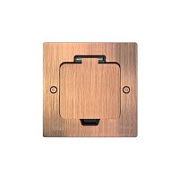 MultiDesk Лючок на 2 модуля IP44 с монтажной коробкой для стены, фальшпола, стола МЕДЬ, тип MDK20 | код MDK20102CA | Systeme Electric