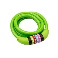 Тросовый кодовый замок взломостойкий для велосипедов и колясок 150 см зеленый | код 79-0213 | ЧЕТЫРЕ СЕЗОНА