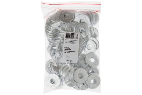 Шайба DIN9021 М8 увеличенная кузовная оцинкованная (100 шт) | код 29108-0 | Хортъ