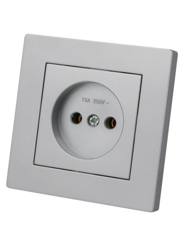 Розетка 2П 10А 250В серебр. металлик Сенеж TDM | код SQ1816-0230 | TDM Розетка 2П 10А 250В серебр. металлик Сенеж TDM | код SQ1816-0230 | TDM