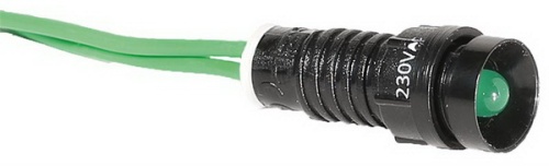 Лампа сигнальная LS LED 5 G 230 (5мм, 230V AC, зеленая) | код 004770804 | ETI