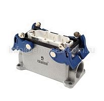 Вилка, 4-фиксатора, 2-боковых ввода, 6 полюсов, 35А | код EBM606FD24 | EMAS