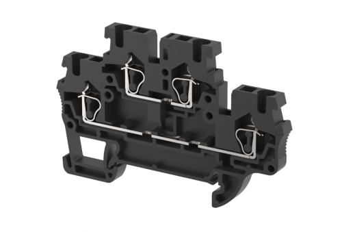 Клемма проходная пружинная 2,5 мм2,двухуровневая, на 2 подключения, черная SQ2.5-2T-BLACK | код 2102020005 | Elmex Клемма проходная пружинная 2,5 мм2,двухуровневая, на 2 подключения, черная SQ2.5-2T-BLACK | код 2102020005 | Elmex