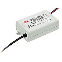 Источник питания AC-DC, 16,8Вт, стабилизатор тока, вход 90…135В AC, выход 1050мА/12-16В, ККМ, изоляция 3750В AC, в кожухе84х57х29.5мм, -30…+60С, возможность подключения диммера на входе | код PCD-16-1050A | MeanWell