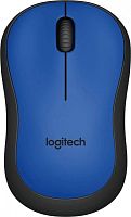 Мышь Logitech Silent M220 синий/черный оптическая (1000dpi) silent беспроводная USB для ноутбука (2but) | код 1874196 | Logitech