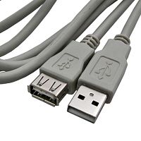 Компьютерный шнур RUICHI USB-AF-USB-A(m), 5 м | код 77706 | Ruichi