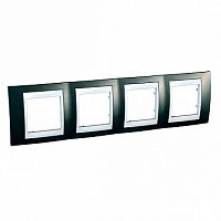 Рамка 4 поста UNICA ХАМЕЛЕОН, горизонтальная, шампань | код. MGU6.008.824 | Schneider Electric