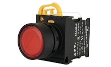 Кнопка плоская PB3E, красная, без фиксации, с подсветкой без LED, 1NO, 6A 230VAC/24VDC, 22mm, IP65 | код PB3E-FM1S10S00/R00 | АРТ