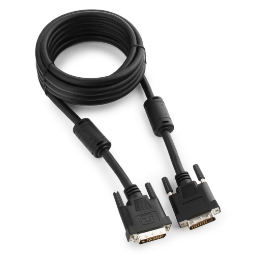 Кабель DVI-D single link Cablexpert CC-DVI-BK-10, 19M/19M, 3.0м, черный, экран, феррит.кольца, пакет | код CC-DVI-BK-10 | Cablexpert