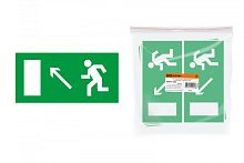 Знак Направление к эвакуационному выходу налево вверх 200х100мм TDM | код SQ0817-0055 | TDM