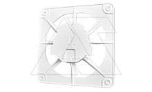 Решетка вентиляционная для установки декоративных панелей dRim, пластик, белая | код 02-300 | airRoxy