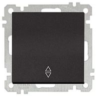 21 - Переключатель на два направления, пруж. зажимы, черный мат | код 2100-403-0184 | Mutlusan