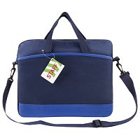 Сумка деловая для документов из ткани на молнии, 37х32х5 см, синяя, STAFF Manager | код 228346 | STAFF