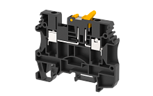 Клеммапроходная винтовая 4 мм2, с размыкателем, на 2 подключения, черная DUTKD4(BK) | код 1703120005 | Elmex