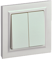 BRITE Выключ. 2-кл. 10А в сб. ВСР10-2-0-БрЖ жемч. IEK | код BR-V20-0-10-K36-F | IEK