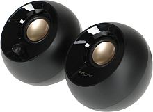 Колонки Creative Pebble MF1680 2.0 черный 4.4Вт | код 1021404 | CREATIVE
