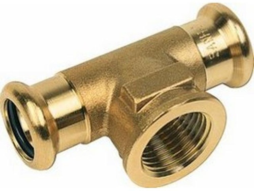 Тройник бронза пресс 16 х 1/2' х 16 ВР для медных труб (181301612) | код RG008TF94M93Q0 | Sanha