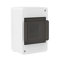 Щиток 4 мод настенный с тонированной дверцей бел. DKC F04W0WD