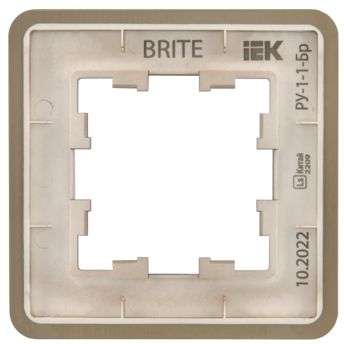 BRITE Рамка 1-мест. РУ-1-1-Бр металл латунь RE IEK | код BR-M12-M-01-K49 | IEK фото 5 BRITE Рамка 1-мест. РУ-1-1-Бр металл латунь RE IEK | код BR-M12-M-01-K49 | IEK фото 5